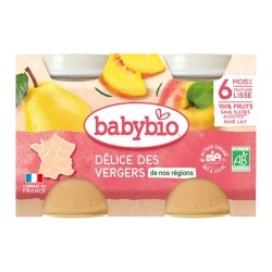 Babybio Petits Pots bébé Délice des vergers