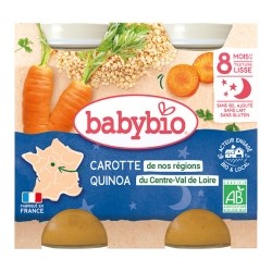 Babybio Petits Pots bébé mouliné Carotte Quinoa