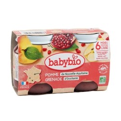 Babybio Petits Pots bébé Pomme Grenade bio