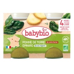 Babybio Petits Pots bébé Pomme de terre Epinard bio