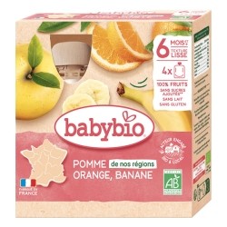 Babybio Gourdes Pomme Orange Banane