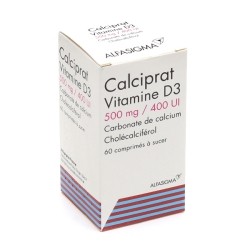 Calciprat Vitamine D3 500 mg/400 UI comprimés à sucer