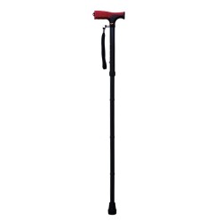 Canne pliante noire en aluminium