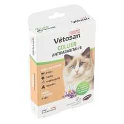 Collier anti puces chat Vétosan Répulsif naturel