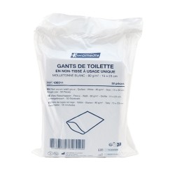 Euromedis gant de toilette jetable molletonné