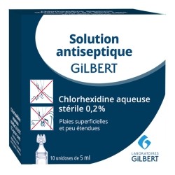 Chlorhexidine aqueuse 0,2 % Gilbert unidose