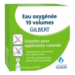Eau oxygénée 10 volumes Gilbert unidoses