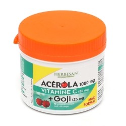 Herbesan Acerola 1000 + Goji comprimés à croquer fatigue