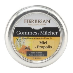 Herbesan miel et propolis gommes à mâcher