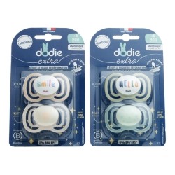 Dodie extra sucette anatomique silicone Jour Nuit +6 mois