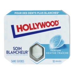 Hollywood chewing gum soin blancheur menthe fraîche