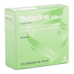 Betadine bain de bouche unidose