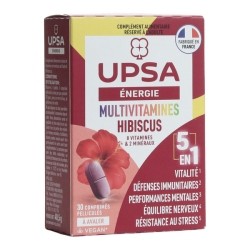 UPSA Energie multivitamines 5 en 1 Hibiscus comprimés à avaler