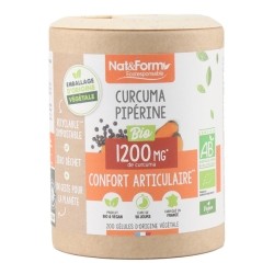 Nat et Form Curcuma Pipérine bio gélules Confort articulaire