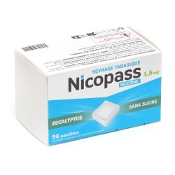 Nicopass 1,5 mg eucalyptus pastilles