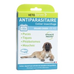 Vetoform Antiparasitaire Collier insectifuge grand chien +30 kg