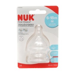 Nuk First Choice+ 6-18 mois 2 tétines silicone