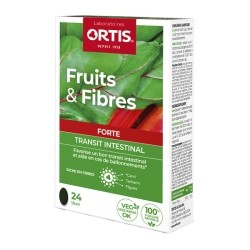 Ortis Fruits et Fibres Forte transit intestinal comprimés