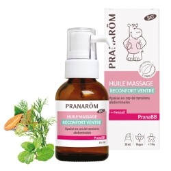 Huile massage Pranarom Bébé Réconfort ventre PranaBB