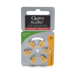Quies Audio piles auditives Zinc Air 10