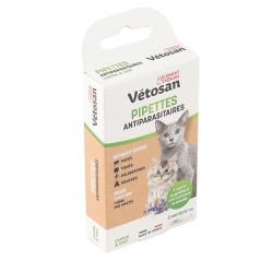 Pipette anti puce chat Clément Thékan Vétosan répulsif naturel