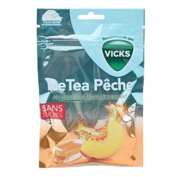 Vicks bonbons sans sucres IceTea Pêche