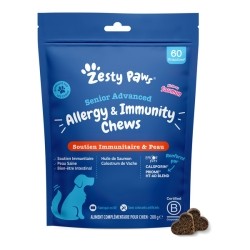 Zesty paws Allergie et immunité friandises pour chien âgé