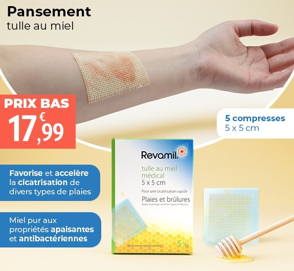 Prix bas Revamil compresses imprégnées de miel
