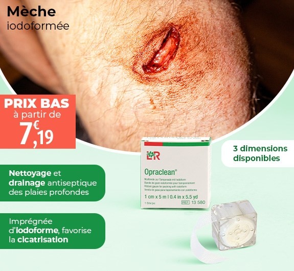 Prix bas Lohmann Opraclean mèche iodoformée