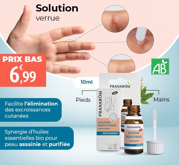 Prix bas Pranarom Verrucarom Solution pieds et mains Bio