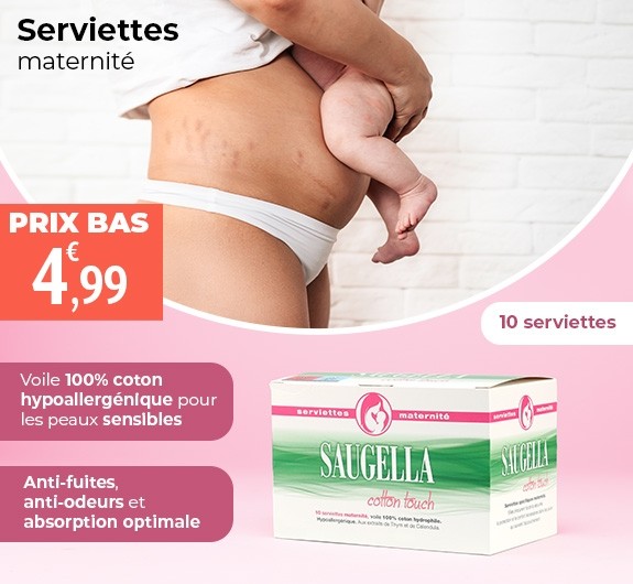 Prix bas Saugella Cotton Touch serviettes maternité