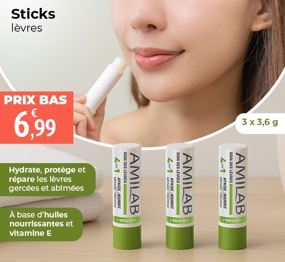 Prix bas Amilab stick lèvres x3
