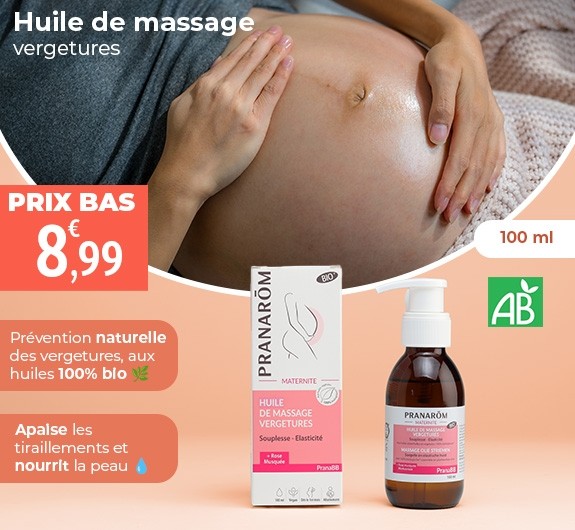 Prix bas Pranarom Maternité Huile de massage Vergetures Bio