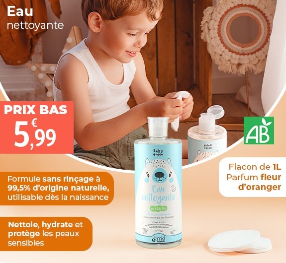Prix bas MKL Baby Green Eau nettoyante Bio
