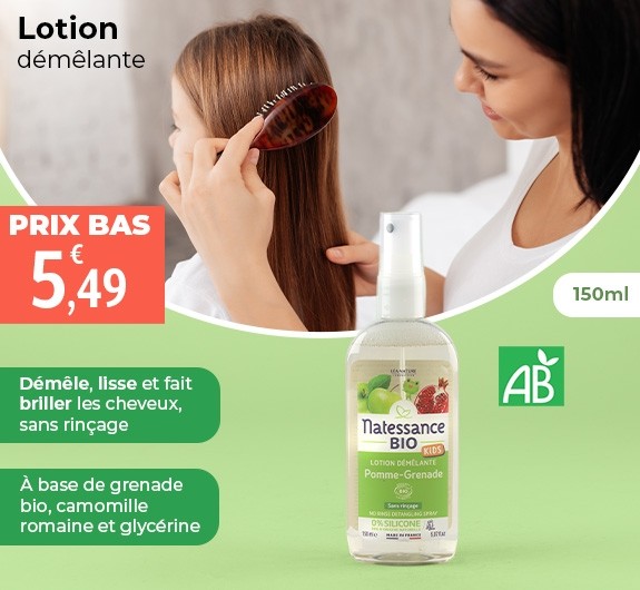 Prix bas Natessance Lotion démêlante pomme grenade Bio