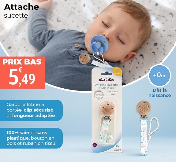 Prix bas Luc et Léa Attache sucette