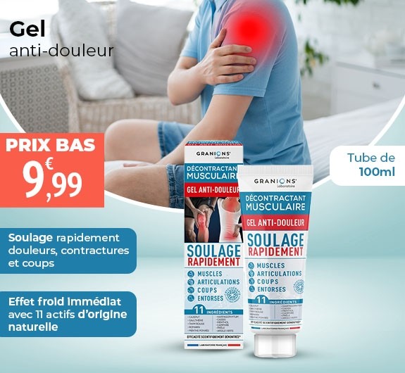 Prix bas gel anti-douleur décontractant musculaire Granions