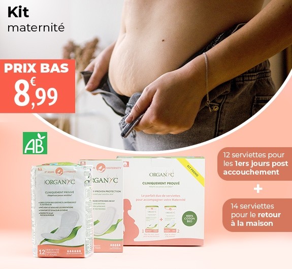 Prix bas Organyc serviettes hygiéniques Kit maternité
