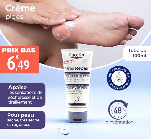 Prix bas Eucerin crème pieds