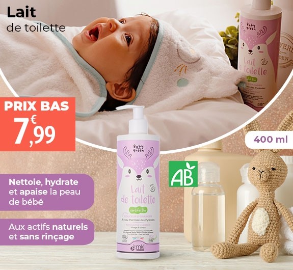 Prix bas lait de toilette Baby Green MKL