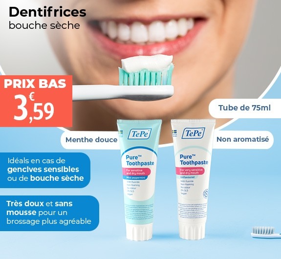 Prix bas TePe Dentifrices Pure sans mousse