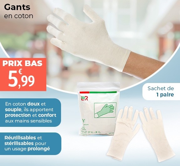 Prix bas Lohmann Gants en coton dermatologiques