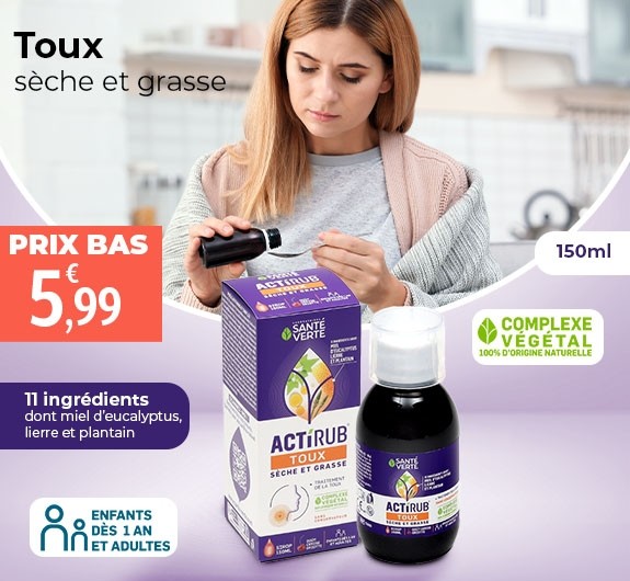Prix bas Actirub toux sirop