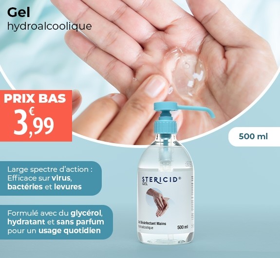 Prix bas Gel hydroalcoolique Stericid