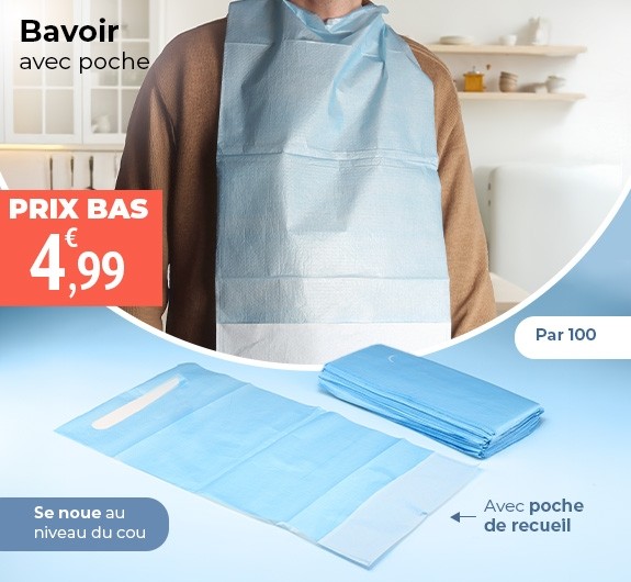 Prix bas Bavoir jetable avec poche