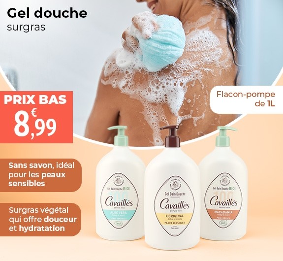 Prix bas Cavaillès gel bain douche 1L