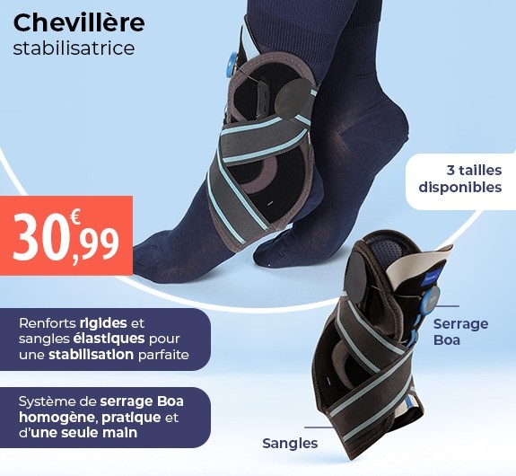 Mise en avant Thuasne Malleo Dynastab Boa Chevillère