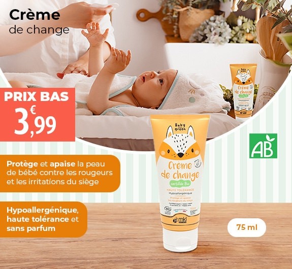 Prix bas MKL Baby Green Crème de change Bio