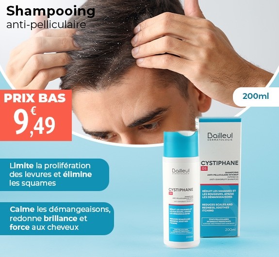 Prix bas Cystiphane shampooing anti-pelliculaire intensif DS
