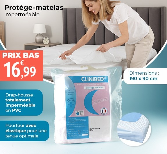 Prix bas Clinibed protège-matelas plastique Dermalys